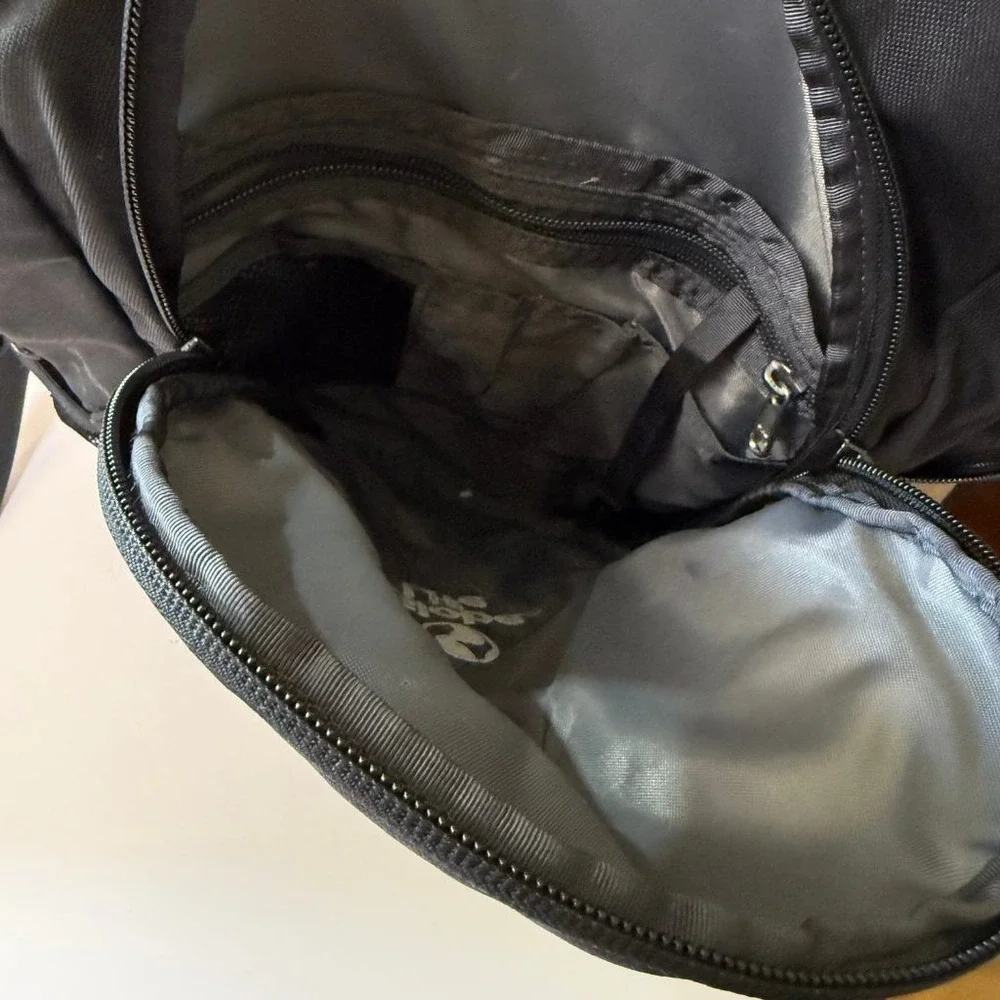 The North Face Connector Backpack Black Laptop Bag Globe Life Logo Padded